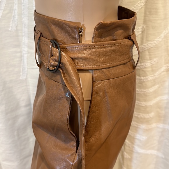 Brunello Cucinelli Leather Maxi Skirt - Picture 9 of 13